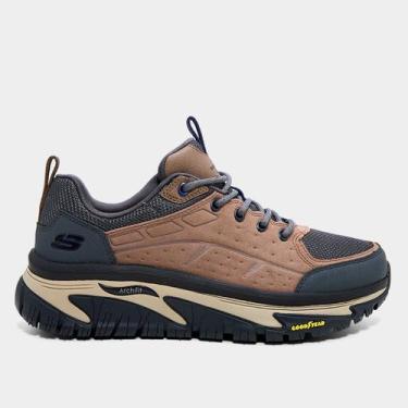 Imagem de Tênis Skechers Arch Fit Road Walker Vernal Masculino, Marrom, 41