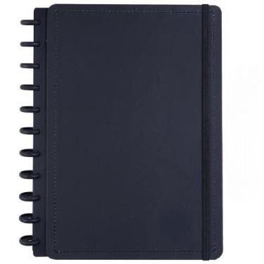 Imagem de Caderno Disko Black Grande G Capa Dura Disco Reposicionável