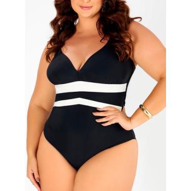 Imagem de Maiô Modelador Banho de Mar 617.577 Feminino Zero Barriga Bicolor Micr