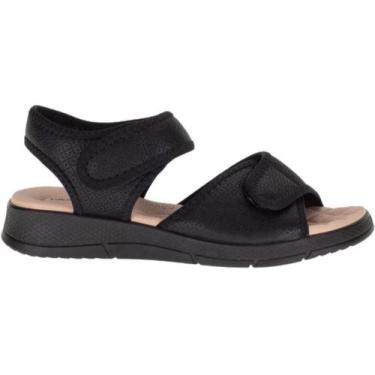Imagem de Sandália Papete Piccadilly Esporão Anabela Médio 571003, Preto, 35