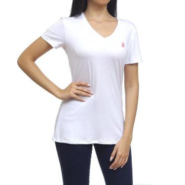 Imagem de Camiseta Feminina Básica Branca Tassa 31937, GG, Branco
