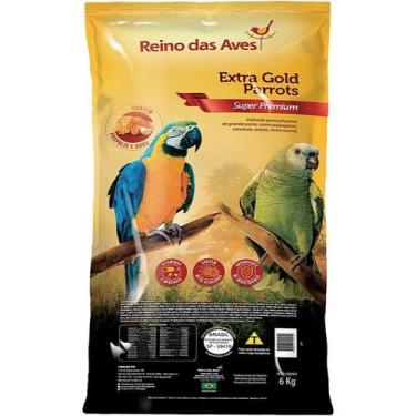 Imagem de Reino das Aves Ração Extrusada Extra Gold Parrots para Pássaros Grande