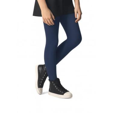 Imagem de Meia Calça Infantil Fio 80 Selene Quentinha Para Inverno, Azul marinho