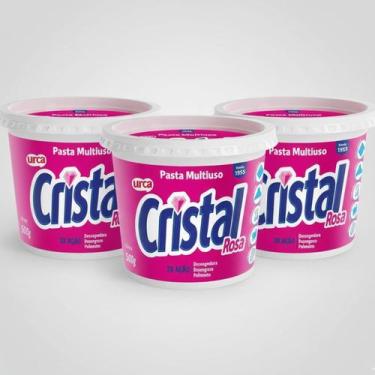 Imagem de Kit 3 Pastas Cristal Rosa 500g - URCA