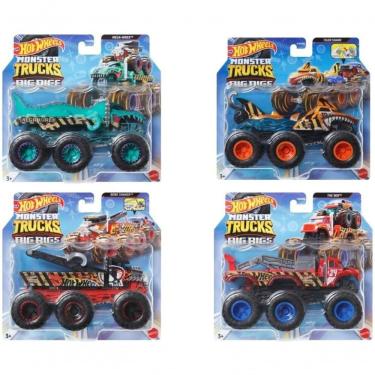 Imagem de Caminhao Reboque de Brinquedo em Miniatura Monster Trucks Escala 1:64 6 Rodas para Veiculos Hot Wheels