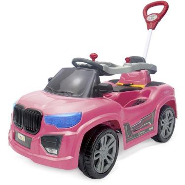 Imagem de Veículo para Bebê BM Car Rosa 30kg Função Passeio e Pedal Som Cinto de Segurança Maral