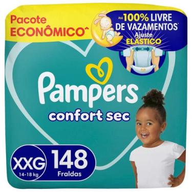 Imagem de Fralda Pampers Confort Sec Tam. XXG 14 a 18kg 148 Unidades, XXG, 148