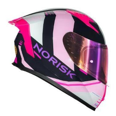 Imagem de Capacete Norisk Flow Run Azul Rosa Feminino, 58/M