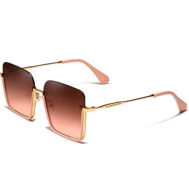Imagem de Óculos de Sol Feminino Genuine Lente Gradiente Proteção uv400 Moda Cas