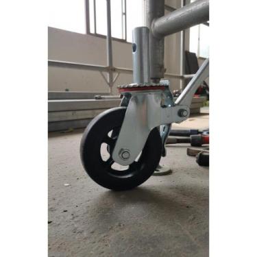 Imagem de 2x Rodízio Andaime Giratório 6" C/ Trava P/ 1600kg - PRETO - Congratul