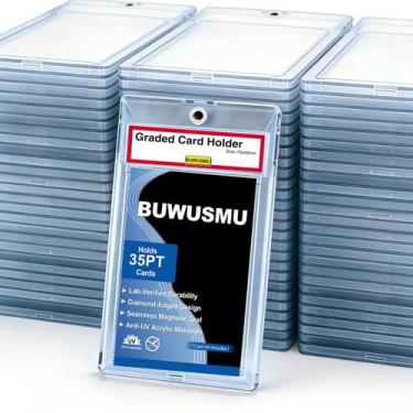 Imagem de Porta-cartas BUWUSMU de acrílico transparente 35pt, pacote com 50