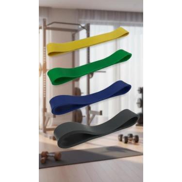 Imagem de Kit 4 Mini Bands Elástico Pilates Fortalecimento TPE - Congratulations