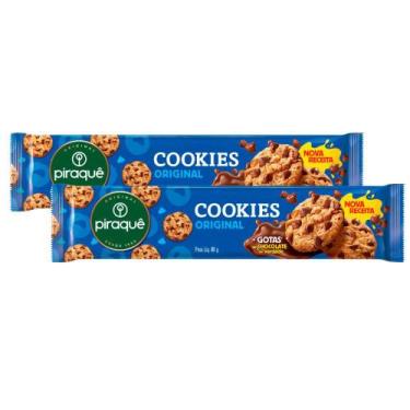 Imagem de Kit 2 Biscoito Piraquê Cookies Original 80g