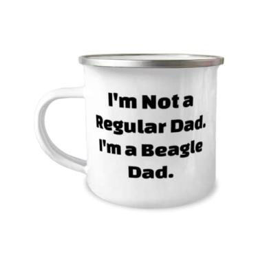 Imagem de I'm Not a Regular Dad. I'm a Beagle Dad. Caneca de acampamento de 355 ml, de cachorro Beagle, para amantes de animais de estimação