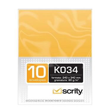 Imagem de Envelope Kraft Ouro 80g 240x340 Pacote com 10 Unidades Scrity Ouro