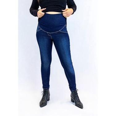 Imagem de Calça Jeans Skinny Carla Gestante - Azul Escuro