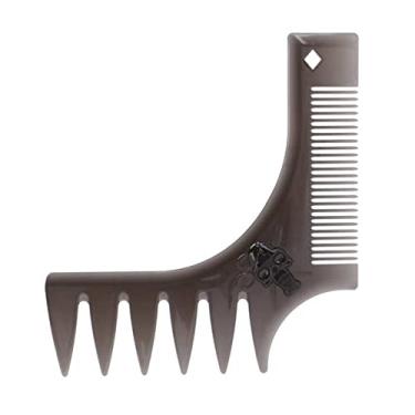 Imagem de jinyi2016SHOP Pente de cabelo para barba multiuso, pente de cabelo facial, pente modelador de cabelo para aparar seu cabelo ao longo do pescoço para uso com uma lâmina ou pentes de cabelo para mulheres