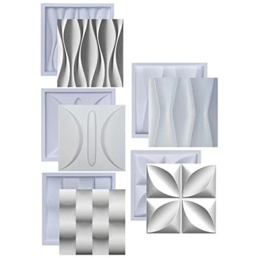 Imagem de Kit Formas de Gesso 3D e Cimento ABS Molde pra Revestimento de Parede FDG Painel Decorativo
