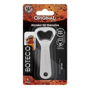 Imagem de Abridor de Garrafa 10 Cm Aço Inox Chato Boteco - 117950