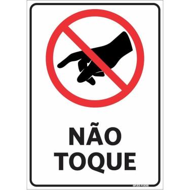 Imagem de  Placa Sinalização Condomínio - Não toque - Proibido tocar