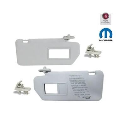 Imagem de Kit Par Quebra Sol Palio Siena Strada C/ Espelho + Supo Orig