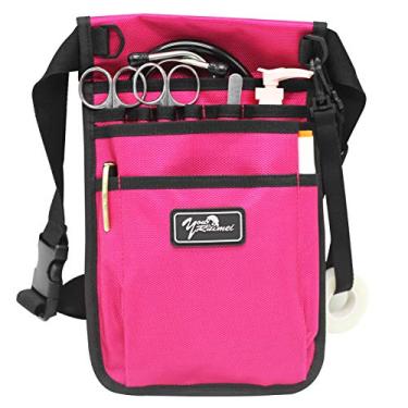 Imagem de Pochete de enfermeira para trabalho - Bolsa de cintura prática, organizador de cinto utilitário para kit básico (rosa vermelho)