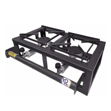 Imagem de Fogão Portátil 2 Boca De Mesa Alta pressão Com Grelha 20x20