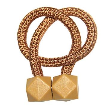 Imagem de 1 peça suporte de cortina magnética clipe fivela tieback acessórios de janela cortina tieback ímã decorativo cortinas tie backs, café leve, 4 peças