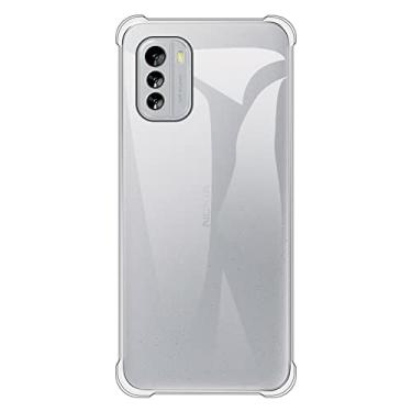 Imagem de Capa para Nokia G60, capa traseira de TPU macio à prova de choque de silicone anti-impressões digitais capa protetora de corpo inteiro para Nokia G60 (6,58 polegadas) (transparente)