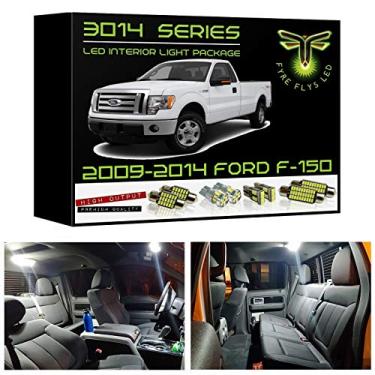Imagem de Fyre Flys Luzes interiores de LED brancas para Ford F150 F-150 9 peças 6000K Super Bright Série 3014 SMD Kit de embalagem e ferramenta de instalação