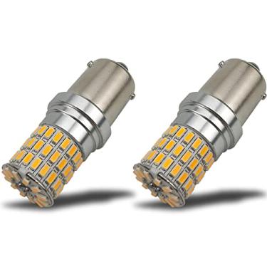 Imagem de iBrightstar Mais recentes lâmpadas de LED 9-30V extremamente brilhantes 7507 PY21W BAU15S 2641A substituição para luzes de sinal, amarelo âmbar