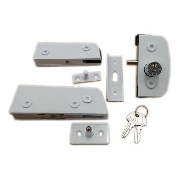 Imagem de Kit porta pivotante para vidro temperado blindex 6 e 10mm - Branco