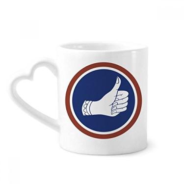 Imagem de Kingdom of Thailand Bangkok Thumb Good Mug Coffee Ceramic Drinkware Copo de coração de vidro
