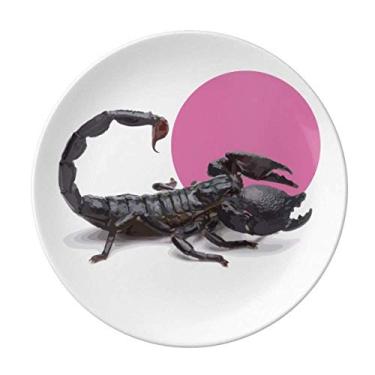 Imagem de Escorpião Natural Inseto Prato Lateral Decorativo Porcelana Salver Louça Prato de Jantar