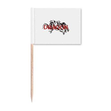 Imagem de Marcador de palito de dente Myth Animal Dragon East West Topper Decoração de festa