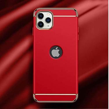 Imagem de Capa de telefone chapeada 3 em 1 para iPhone 12 11 Pro Max Capa traseira à prova de choquePara iPhone 5 5s se 6 6s 7 8 Plus X Xr Xs Max Case, vermelho, para iPhone 6 6s