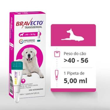 Imagem de Bravecto Transdermal Para Cães De 40 A 56 Kg - 1400 Mg - Msd Saúde Ani