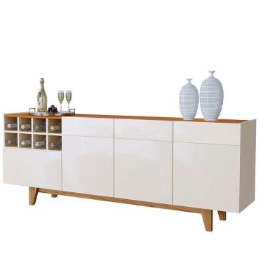 Imagem de Buffet Duna 3 Portas 1 Gaveta E Adega Mavaular Off White/Naturale
