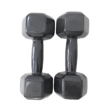 Imagem de Par De Halter Dumbell Sextavado Revestido Ahead 7 Kg Preto