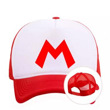 Imagem de Boné Personagem Super Mario Bros Vermelho Com Redinha