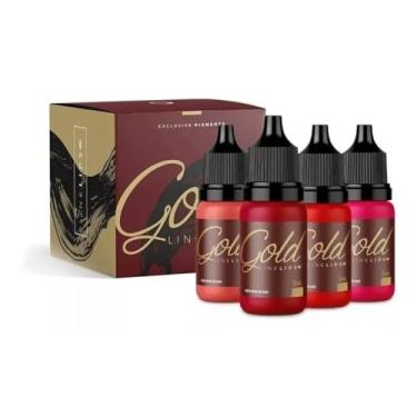 Imagem de Kit 4 Pigmentos Mag Color Gold Line Lips Para Lábios 5ml