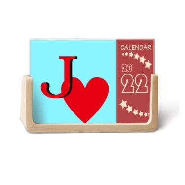 Imagem de Calendário de mesa Love Jack Heart J Poker 2022 12 meses