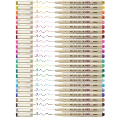 Imagem de Attom Tech Art [24 cores] 05 Micro, conjunto de canetas fineliner, caneta fina, multi-liner, esboço, anime, ilustração de artista/desenho técnico, documentos de escritório..