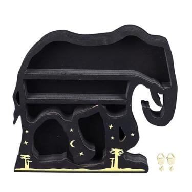 Imagem de Prateleira Rústica de Suporte de Cristal, Prateleira de Madeira Decorativa Em Forma de Animal, Prateleira Flutuante para Cristais, óleo Essencial, Colar, Joias