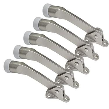 Imagem de Boshen 10Pcs Kickdown Door Stopper Easy-Install Door Stop Holder Premium Rubber Foot Ajustable Height (Satin Nickel, 10 Pack)