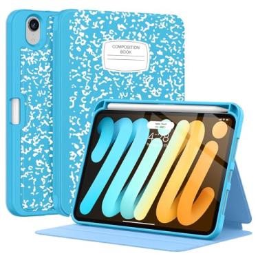 Imagem de Supveco Capa para iPad mini 7 (A17 Pro) 2024/iPad Mini 6 2021 8,3 polegadas com suporte para lápis - [despertar/hibernar automaticamente], capa protetora fina com capa traseira de TPU macio para iPad