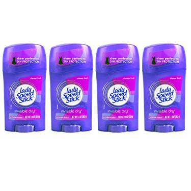 Imagem de Lady Speed Stick Antitranspirante invisível seco e desodorante, Shower Fresh - 40 g - 4 unidades