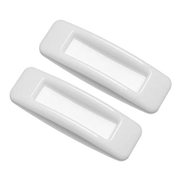 Imagem de 1Pair Plástico Armário Guarda-roupa multifuncional puxa autoadesivo aberto puxador de porta deslizante Maçanetas de móveis interiores, branco