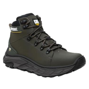 Imagem de Botina Masculina Bota Coturno de Seurança E.P.I com C.A Palmilha em Gel Confortável Original (Verde Oliva Couro, BR, Adulto, Numérico, 40)