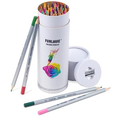 Imagem de FUNLAVIE 48 lápis de cor para livros de colorir adultos, conjunto de colorir de núcleo macio, lápis de desenho profissional premium para esboçar e pintar, materiais de arte para artistas, à base de